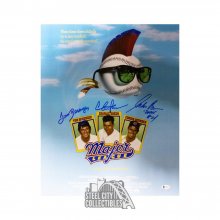 Sheen, Bernsen, Berenger Autographed Major League 16x20 Photo - BAS COA