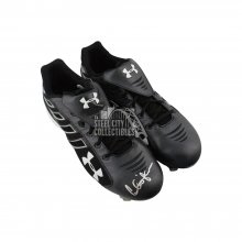Charlie Sheen Autographed Under Armour Black Baseball Cleats - JSA COA