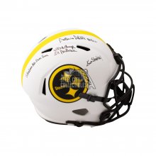 Donnie Shell 5 Inscriptions Autographed Steelers Lunar Eclipse Replica Full-Size Football Helmet - BAS