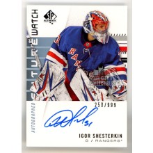Igor Shesterkin 2019-20 Upper Deck SP Authentic Future Watch Autograph Rookie Card #251 250/999