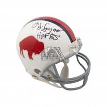 OJ Simpson HOF Autographed Buffalo Bills Mini Football Helmet - JSA COA