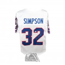 OJ Simpson HOF Autographed Custom White Football Jersey - JSA COA