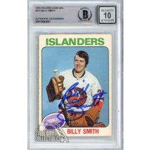 Billy Smith 1975-76 O Pee Chee Autograph Card #372 BAS 10