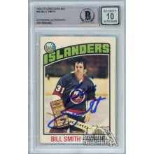 Billy Smith 1976-77 O Pee Chee Autograph Card #46 BAS 10