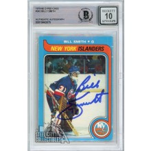 Billy Smith 1979-80 O Pee Chee Autograph Card #242 BAS 10