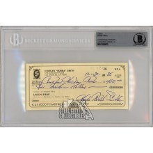 Bubba Smith "Moses Hightower" Autographed Check BAS 10