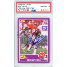 Neil Smith 1989 Score Autograph Card #407S PSA/DNA 10