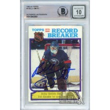 Billy Smith 1980-81 Topps Autograph Card #5 BAS 10