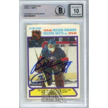 Billy Smith 1980-81 O Pee Chee Autograph Card #5 BAS 10