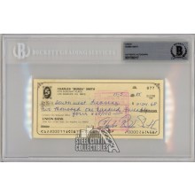 Bubba Smith "Moses Hightower" Autographed Check BAS