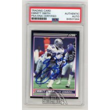 Emmitt Smith 1990 Score Supplemental Autograph Card #101T - PSA/DNA
