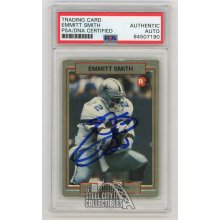 Emmitt Smith 1990 Action Packed Autographed Card #34 - PSA/DNA