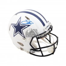 Emmitt Smith Autographed Cowboys Flat White Proline Full-Size Football Helmet - BAS COA