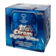 2025-26 Topps Chrome UEFA Women's Champions League Soccer Sapphire Edition Box