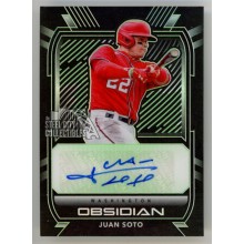 Juan Soto 2021 Panini Obsidian Baseball Autograph Card #O-JS 4/5