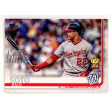 Juan Soto 2019 Topps Series 1 "150th Stamp" Parallel Card #213 027/150 **MISSING STAMP**