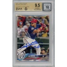 Juan Soto 2018 Topps Update Autograph Rookie Card #US300 BGS 9.5 BAS 10