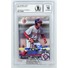 Juan Soto 2017 Bowman Draft Autograph Card #BD162 - BAS 10