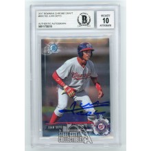 Juan Soto 2017 Bowman Chrome Draft Autograph Card #BDC162 - BAS 10