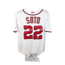 Juan Soto Autographed Washington Nationals Majestic Baseball Jersey - BAS COA