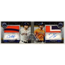 George Springer/Alex Bregman 2020 Topps Museum Autograph Patch Card 4/5