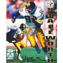 John Stallworth Autographed Pittsburgh Steelers 8x10 Photo - JSA COA (Black Ink, Bottom Of Photo)