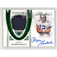 Roger Staubach 2022 Panini Flawless Distinguished Autograph Patch Card DPARS 3/5