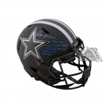 Roger Staubach 5 Inscription Autographed Cowboys Eclipse Authentic Full-Size Football Helmet - BAS