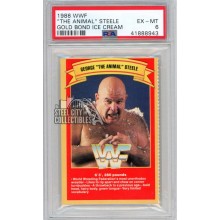 George "The Animal" Steele 1988 WWF Gold Bond Ice Cream Card PSA 6