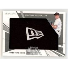 Jonathan Stiever 2021 Panini Immaculate New Era jumbo Hat Patch Card #JJ-JSV 1/1