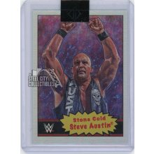 Stone Cold Steve Austin 2020 Topps WWE Transcendent VIP Rainbow Foil Card /50