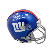 Michael Strahan Autographed New York Giants Mini Football Helmet - BAS COA