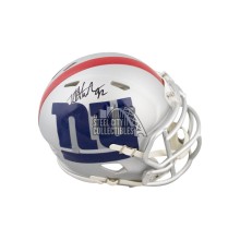 Michael Strahan Autographed New York Giants AMP Mini Football Helmet - BAS COA
