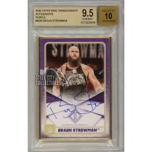 Braun Strowman 2020 Topps Transcendent WWE Purple Autograph Card 07/10 BGS 9.5