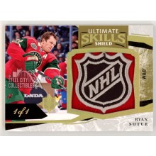 Ryan Suter 2017-18 Upper Deck Ultimate Collection Skills NHL Shield Logo Patch Card 1/1
