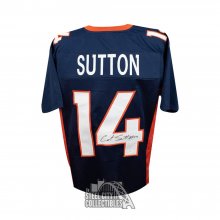 Courtland Sutton Autographed Denver Custom Navy Football Jersey