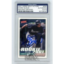Ichiro Suzuki 2001 Upper Deck Victory Autographed Rookie RC Card #564 - PSA/DNA
