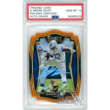 D'Andre Swift 2020 Panini Select Orange Die Cut Autograph Rookie Card #151 PSA/DNA 10 (Light Blue)