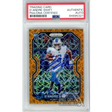 D'Andre Swift 2020 Panini Prizm Orange Lazer "One Pride" Autograph Rookie Card #358 PSA/DNA
