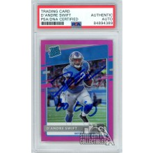 D'Andre Swift 2020 Panini Optic Pink "Go Lions" Autograph Rookie Card #159 PSA/DNA