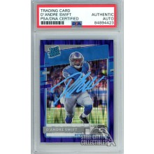 D'Andre Swift 2020 Panini Optic Purple Shock Autograph Rookie Card #159 PSA/DNA (Light Blue)