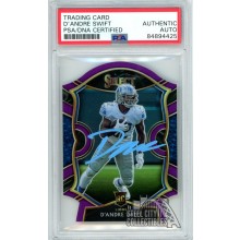 D'Andre Swift 2020 Panini Select Purple Die Cut Autograph Rookie Card #51 PSA/DNA (Light Blue)