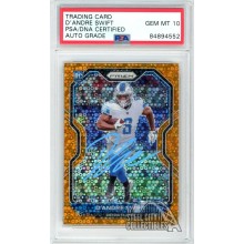 D'Andre Swift 2020 Panini Prizm Orange Disco Autograph Rookie Card #358 PSA/DNA 10 (Light Blue)