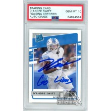 D'Andre Swift 2020 Panini Donruss "Go Lions"  Autograph Rookie Card #309 PSA/DNA 10