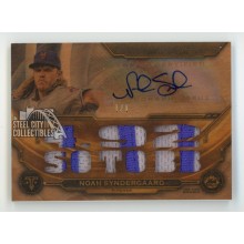 Noah Syndergaard 2019 Topps Triple Threads Wood Autograph Patch Card TTARNS5 1/1