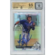 Fernando Tatis 2017 Bowman Chrome Autographed Refractor Card #BDC-71 BGS 9.5 BAS 10