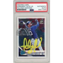 Fernando Tatis Jr 2019 Donruss Optic Baseball Autograph Card #84 - PSA/DNA (Yellow)