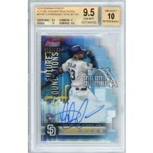 Fernando Tatis Jr 2019 Bowman's Best Foundations Blue Autograph Rookie Card /150 #FFA-FTJ BGS 9.5