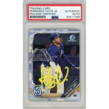 Fernando Tatis Jr 2019 Bowman Chrome Autograph Card #BCP-25 - PSA/DNA (Yellow Ink)