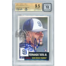 Fernando Tatis Jr 2019 Topps Living Autograph Rookie Card #173 BGS 9.5 BAS 10